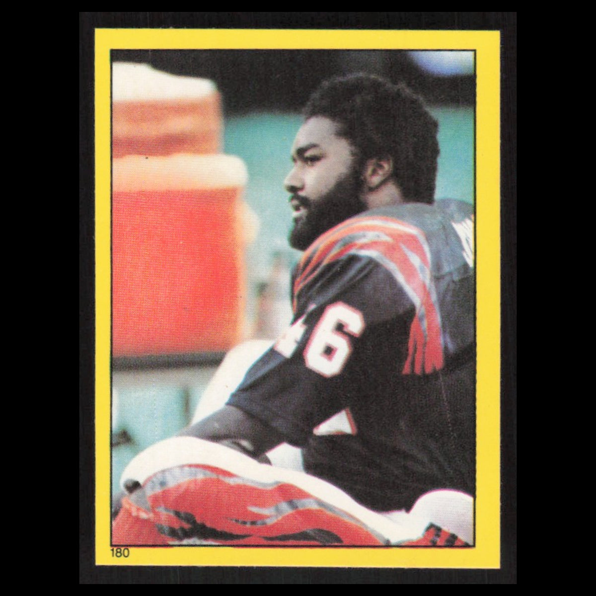 Pete Johnson #180 1982 Topps Stickers Cincinnati Bengals Football Card NFL NM