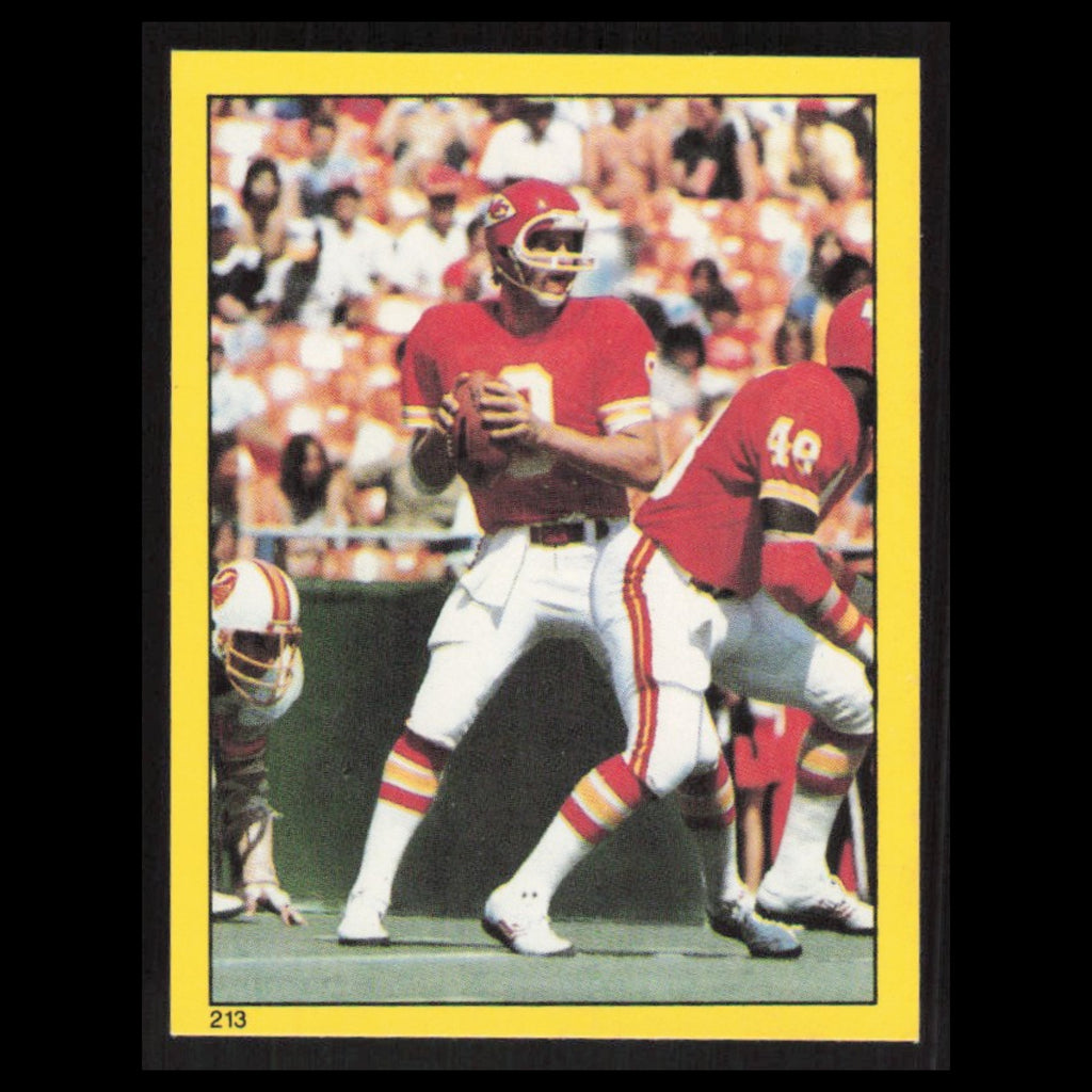 Bill Kenney #213 1982 Topps Stickers Kansas City Chiefs Football Card NFL NM