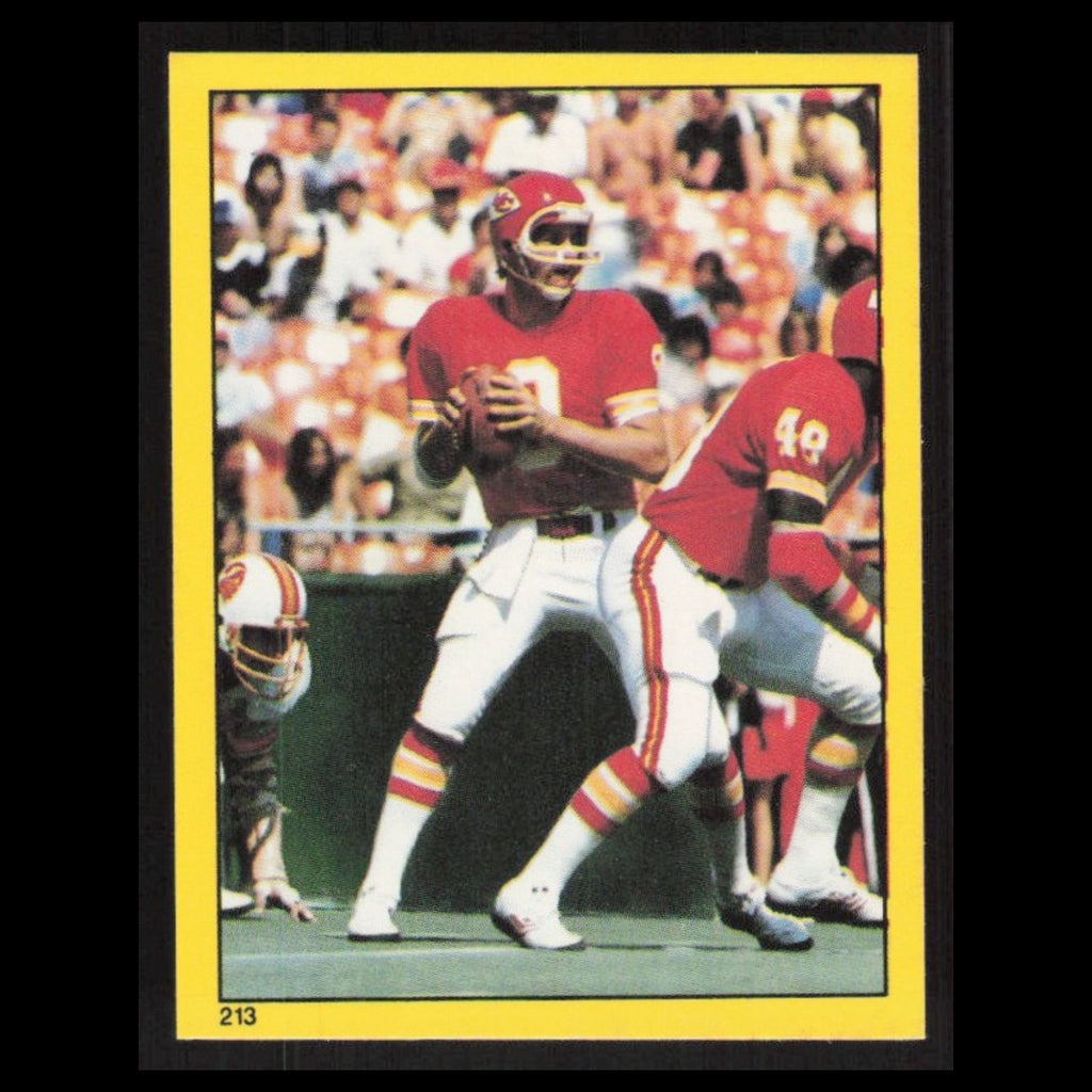 Bill Kenney #213 1982 Topps Stickers Kansas City Chiefs Football Card NFL NM