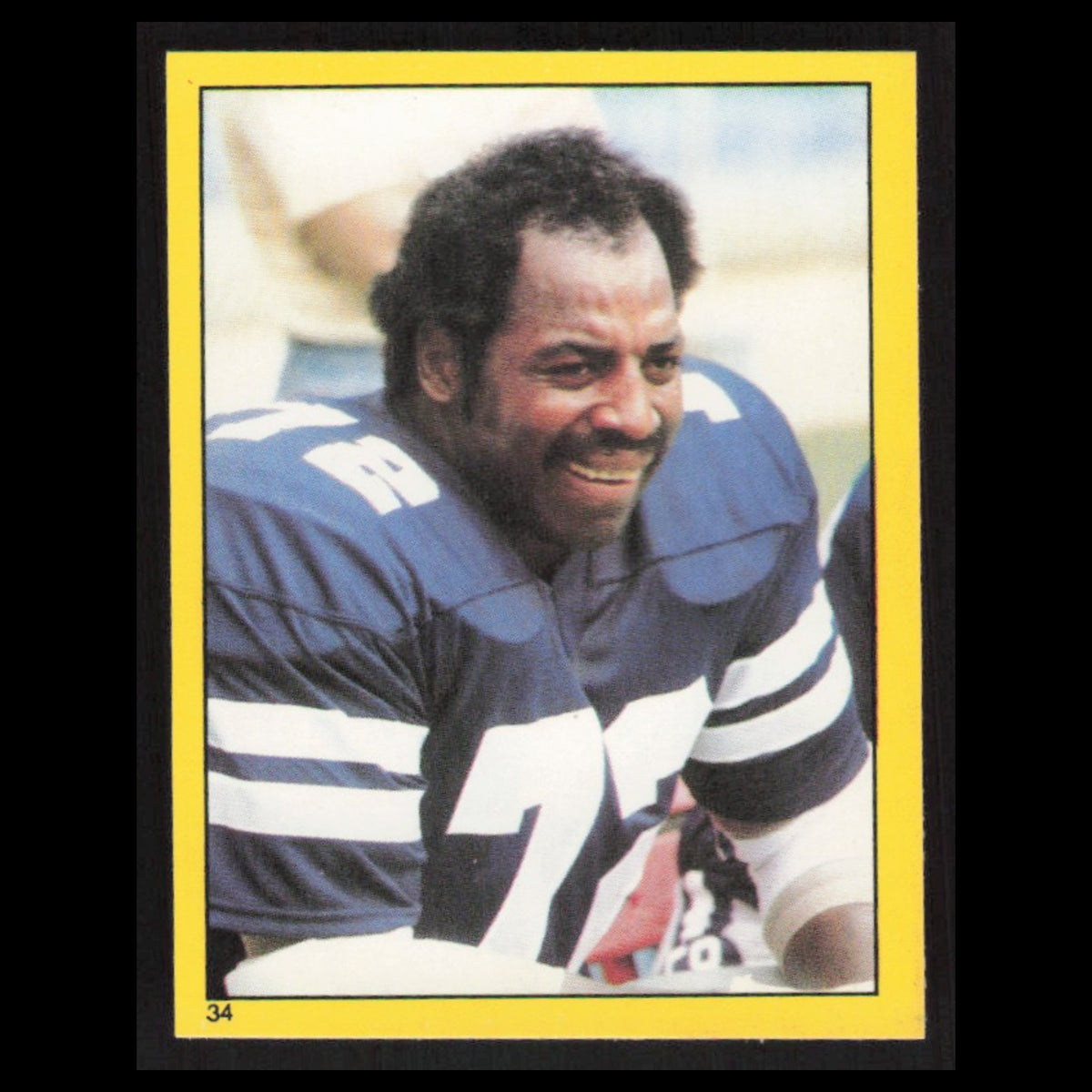 Ed "Too Tall" Jones #34 1982 Topps Stickers Dallas Cowboys Football Card NFL NM