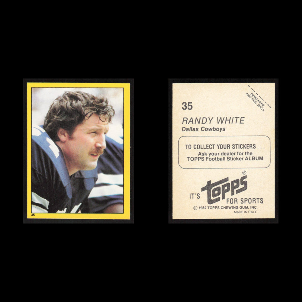Randy White #35 1982 Topps Stickers Dallas Cowboys Football Card NFL NM