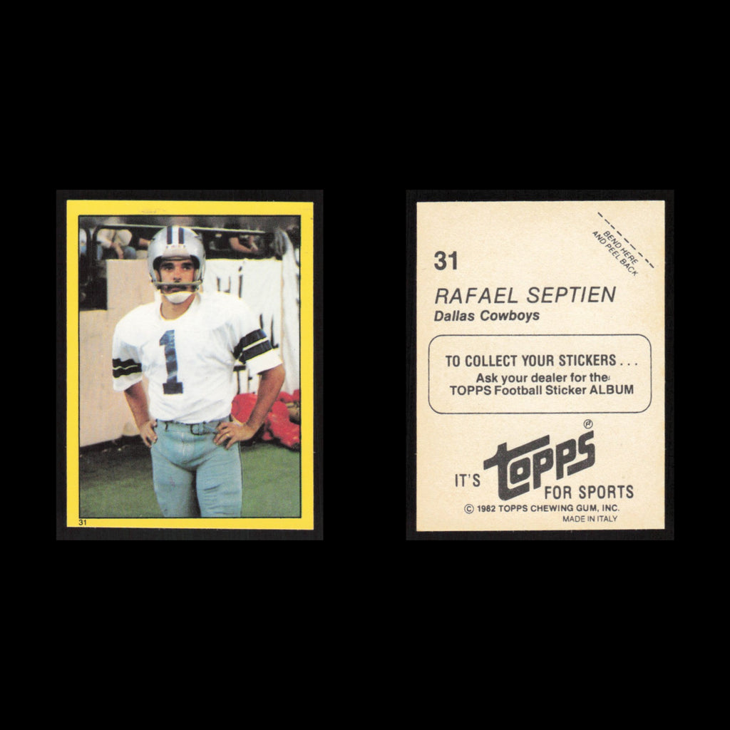 Rafael Septien #31 1982 Topps Stickers Dallas Cowboys Football Card NFL NM