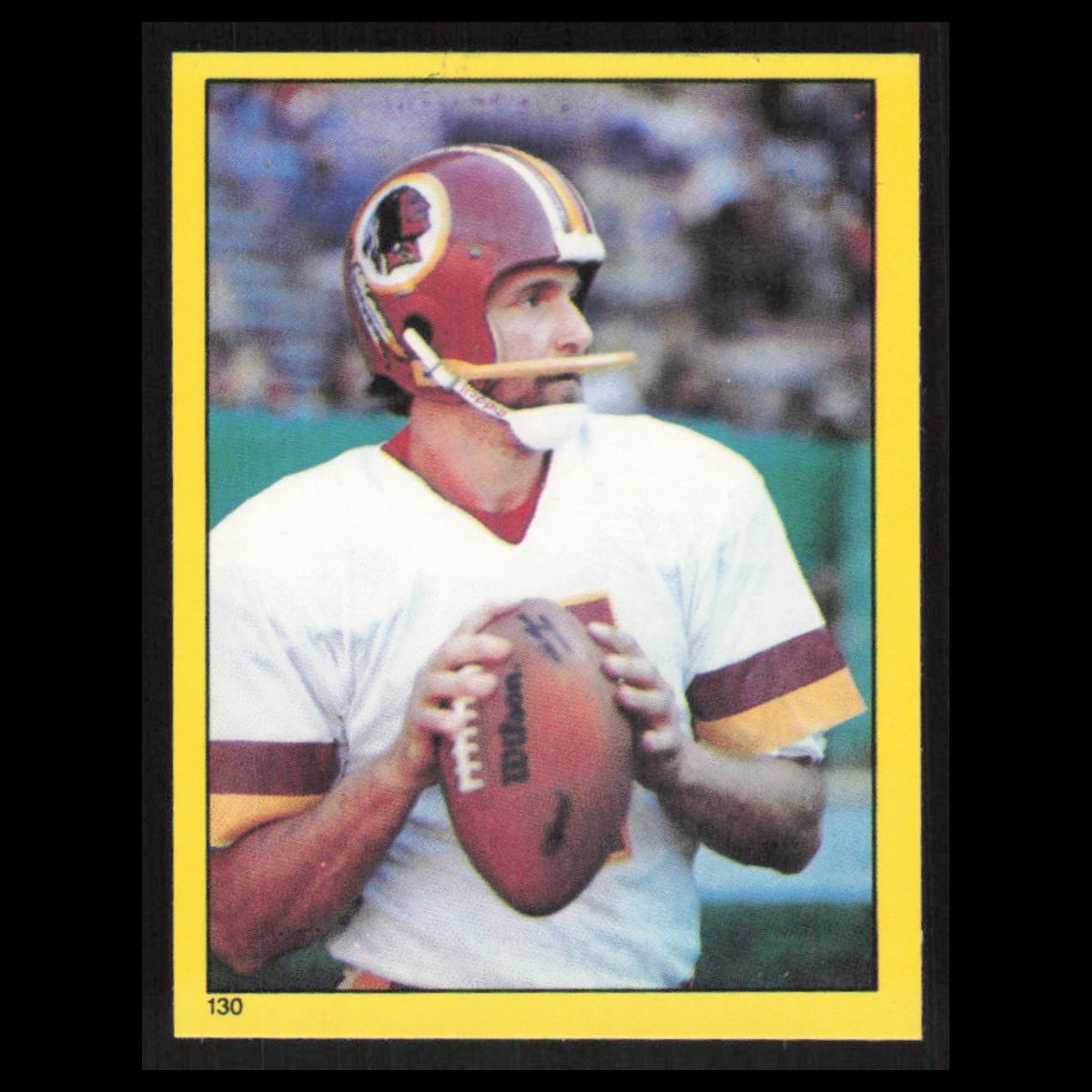 Joe Theismann #130 1982 Topps Stickers Washington Redskins Football Card NFL NM