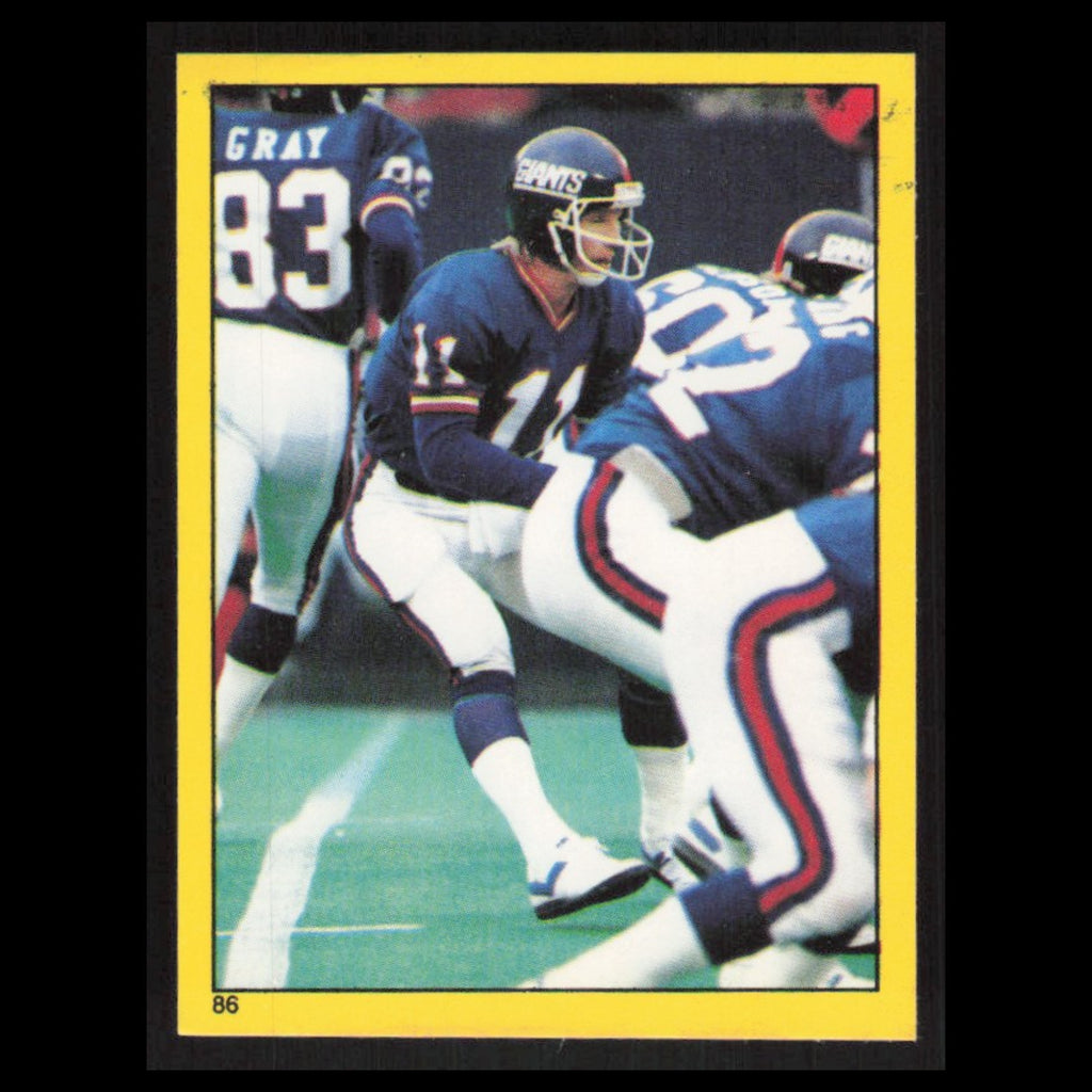 Phil Simms #86 1982 Topps Stickers New York Giants Football Card NFL NM
