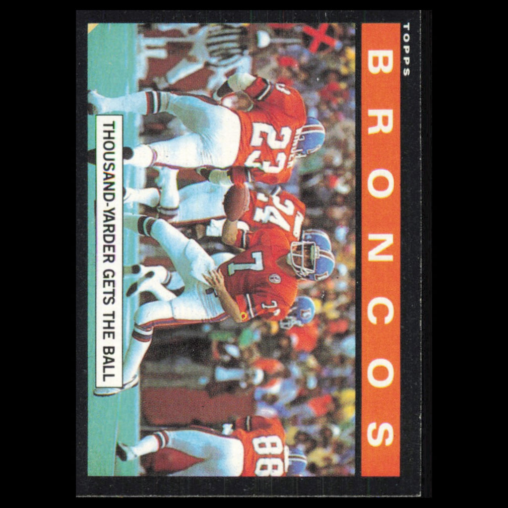 Broncos Team Leaders #235 1985 Topps Denver Broncos Football Card NFL NM