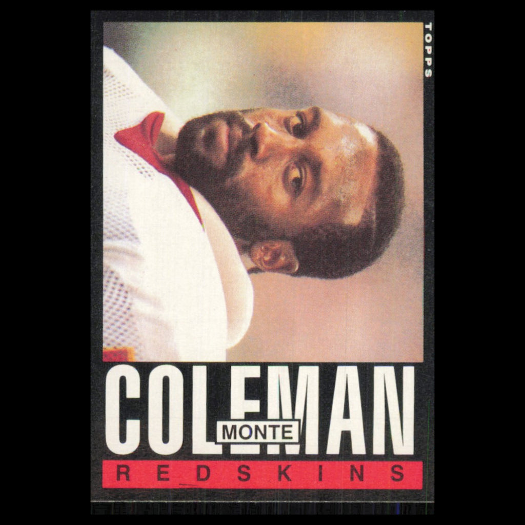 Monte Coleman Rookie #179 1985 Topps Washington Redskins Football Card NFL NM