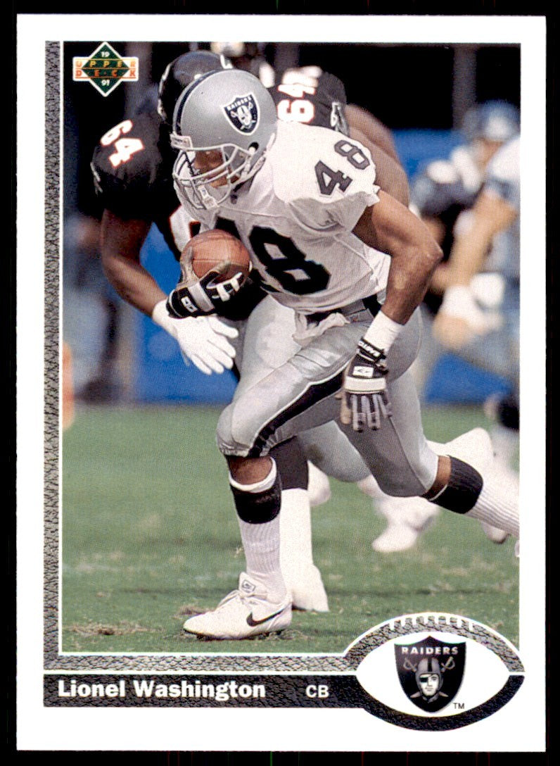 1991 Upper Deck High Series Lionel Washington . Oakland Raiders #560
