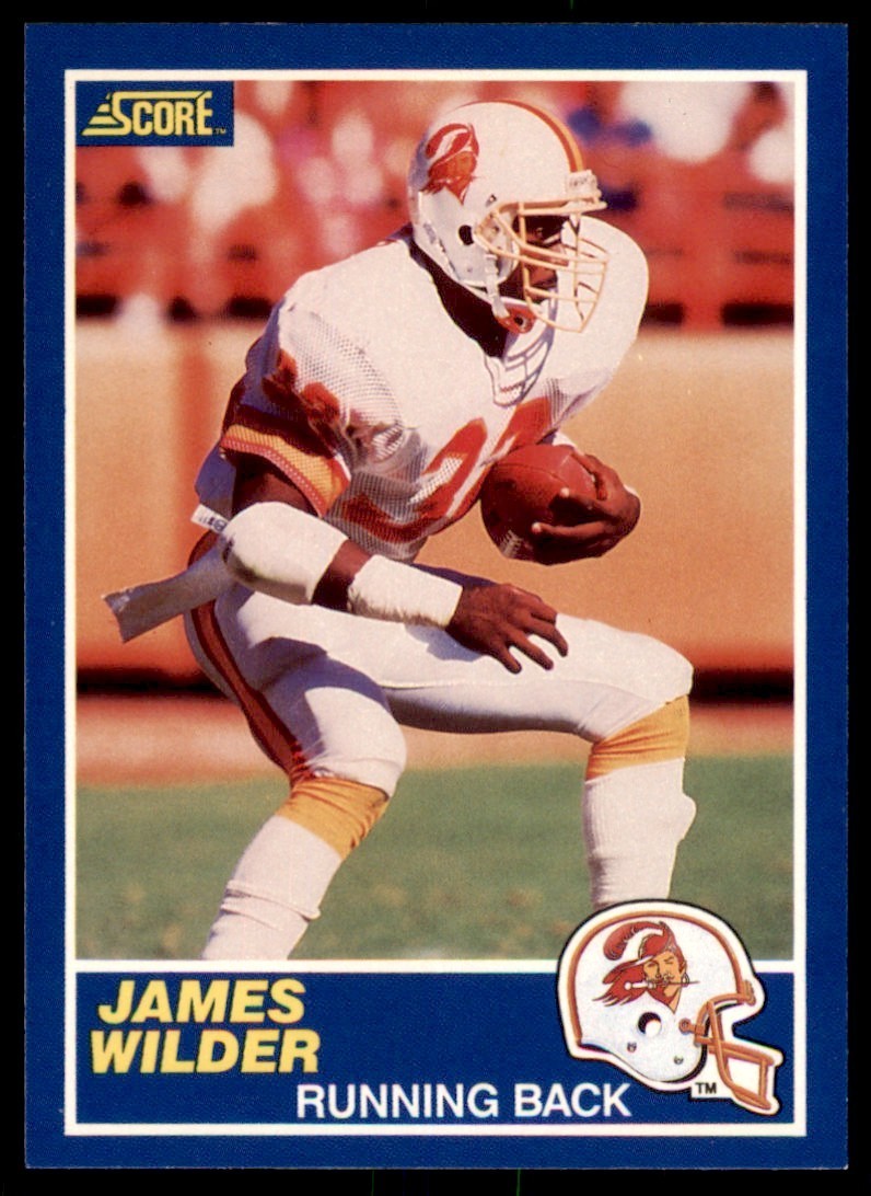 1989 SCORE JAMES WILDER . TAMPA BAY BUCCANEERS #97