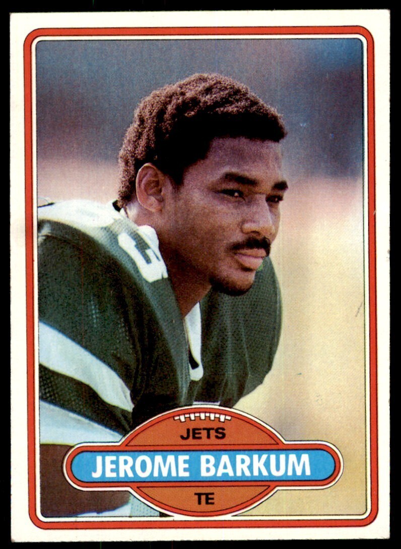 1980 TOPPS NFL JEROME BARKUM NEW YORK JETS #484