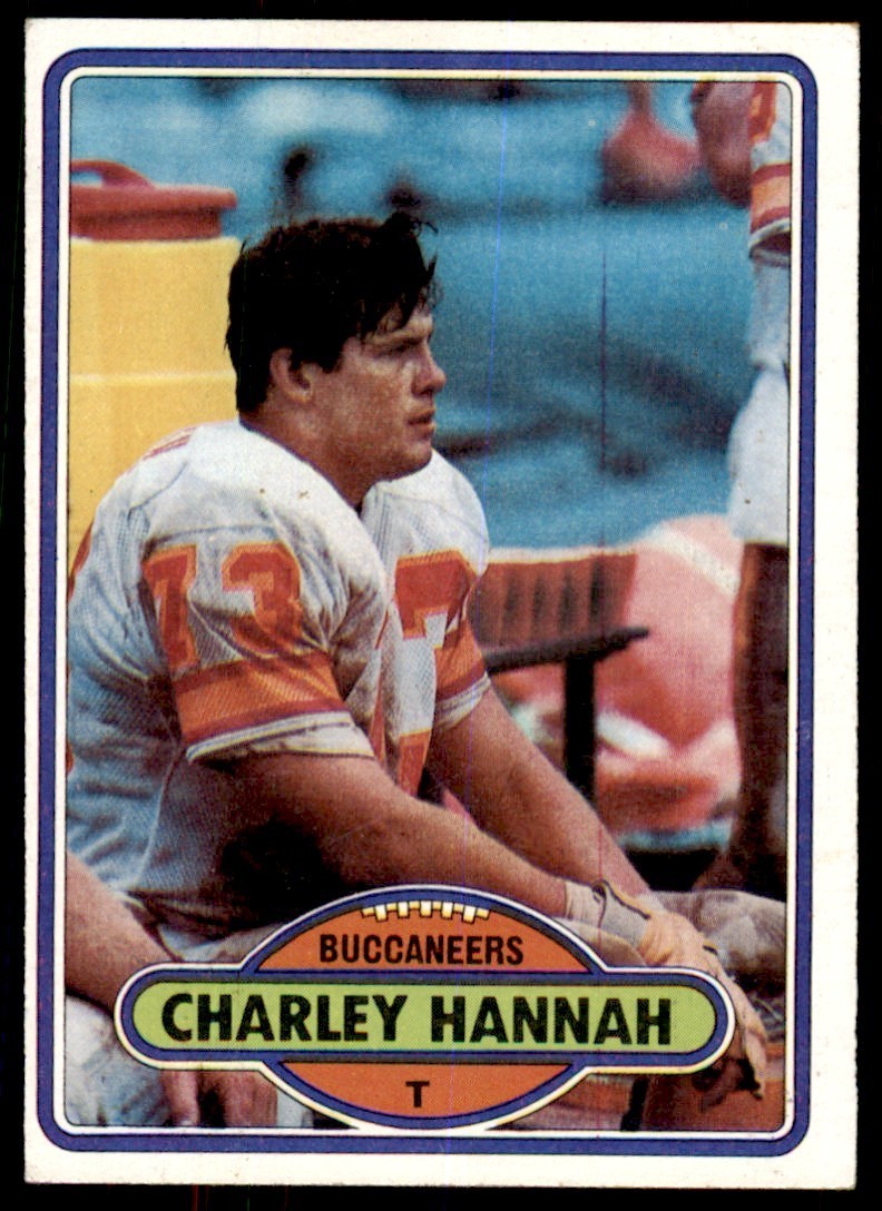 1980 TOPPS FOOTBALL CHARLEY HANNAH TAMPA BAY BUCCANEERS #18