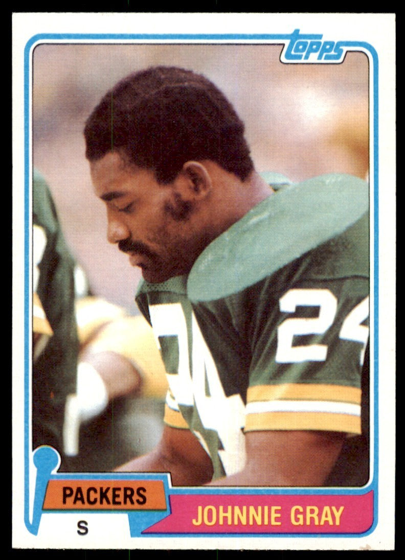 1981 TOPPS JOHNNIE GRAY. GREEN BAY PACKERS #465