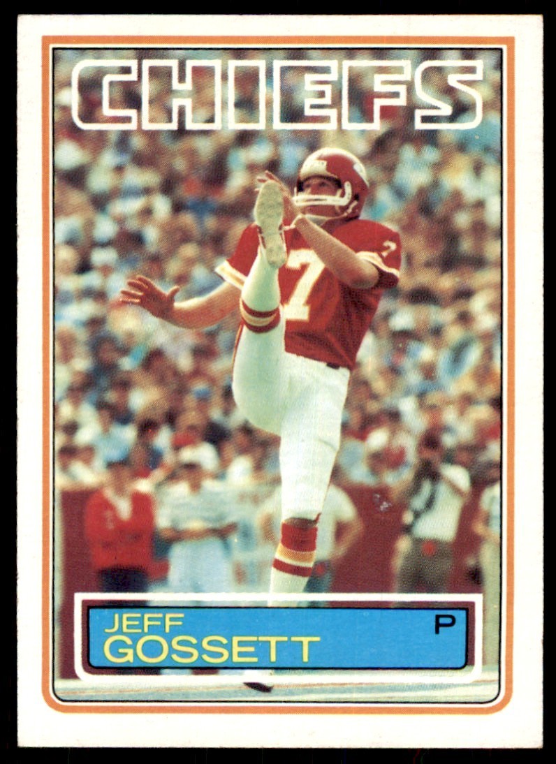 1983 TOPPS` JEFF GOSSETT KANSAS CITY CHIEFS #285
