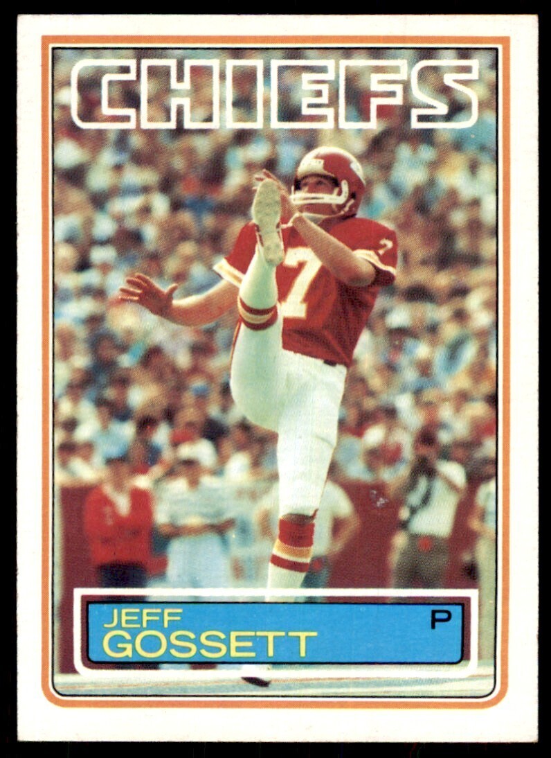 1983 TOPPS` JEFF GOSSETT KANSAS CITY CHIEFS #285