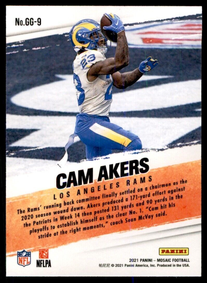 2021 PANINI MOSAIC CAM AKERS LOS ANGELES RAMS #GG-9
