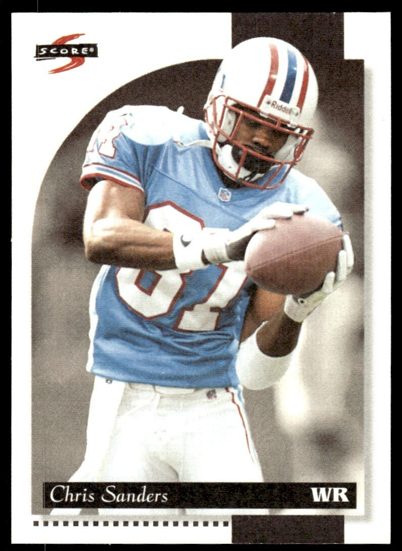 1996 Score Football Card Chris Sanders Houston Oilers #17
