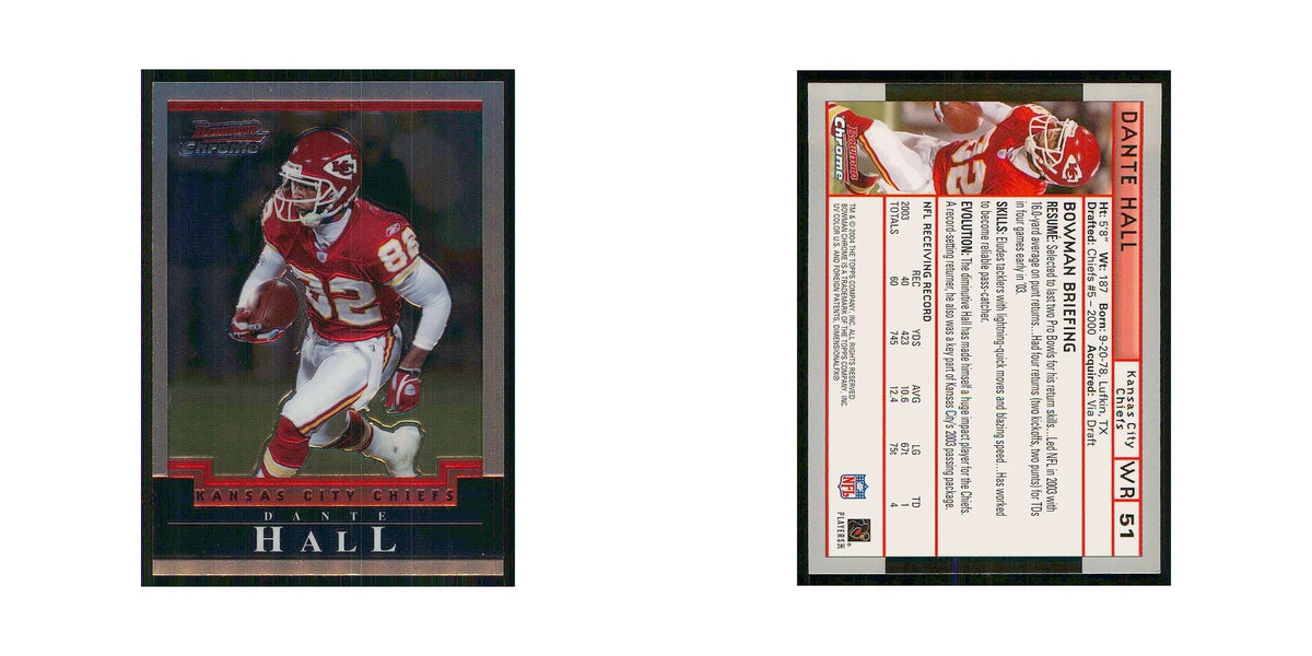 2004 Bowman Chrome Dante Hall Chiefs 51