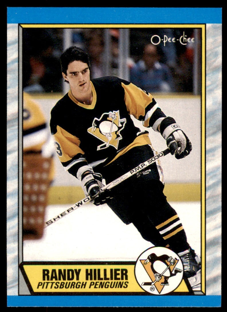 1989-90 O-Pee-Chee Randy Hillier . Pittsburgh Penguins #126
