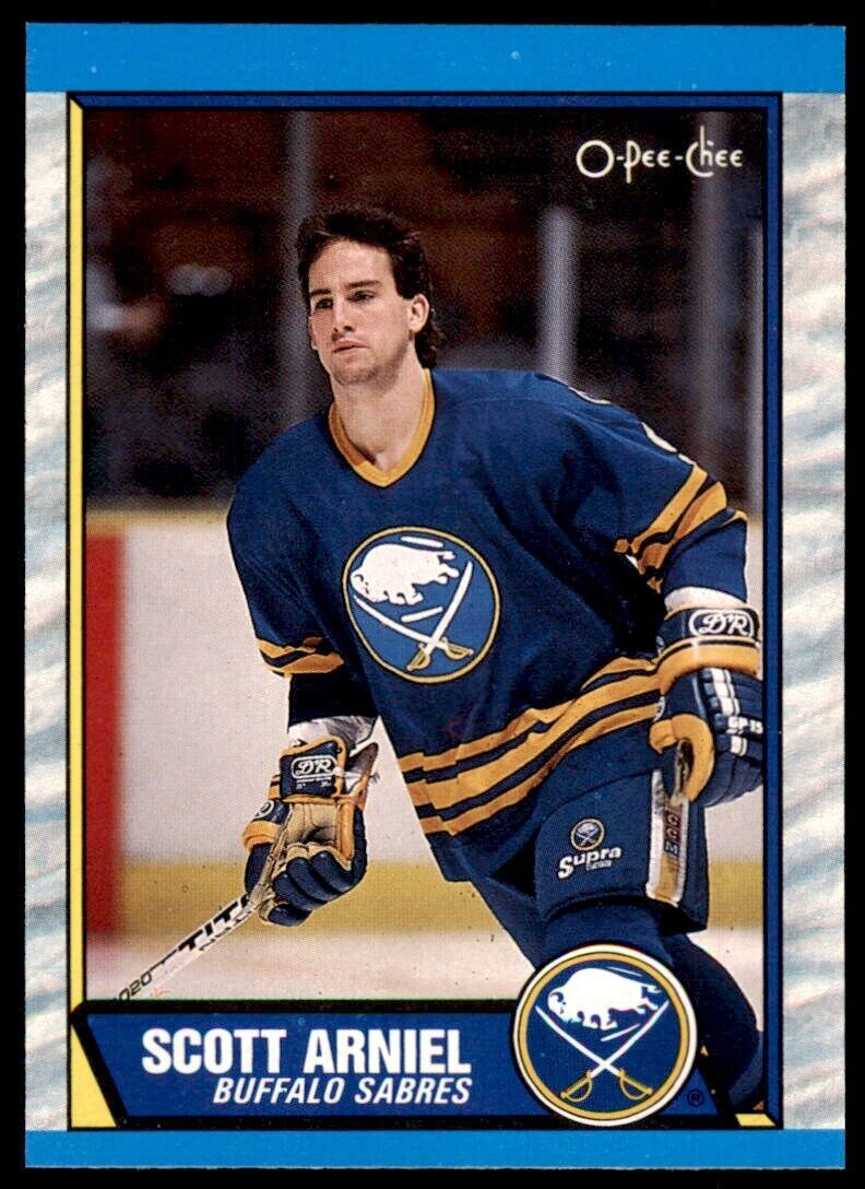 1989-90 O-Pee-Chee Scott Arniel . Buffalo Sabres #187