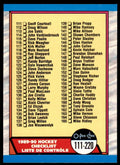 1989-90 O-Pee-Chee Checklist 111-220 . #198