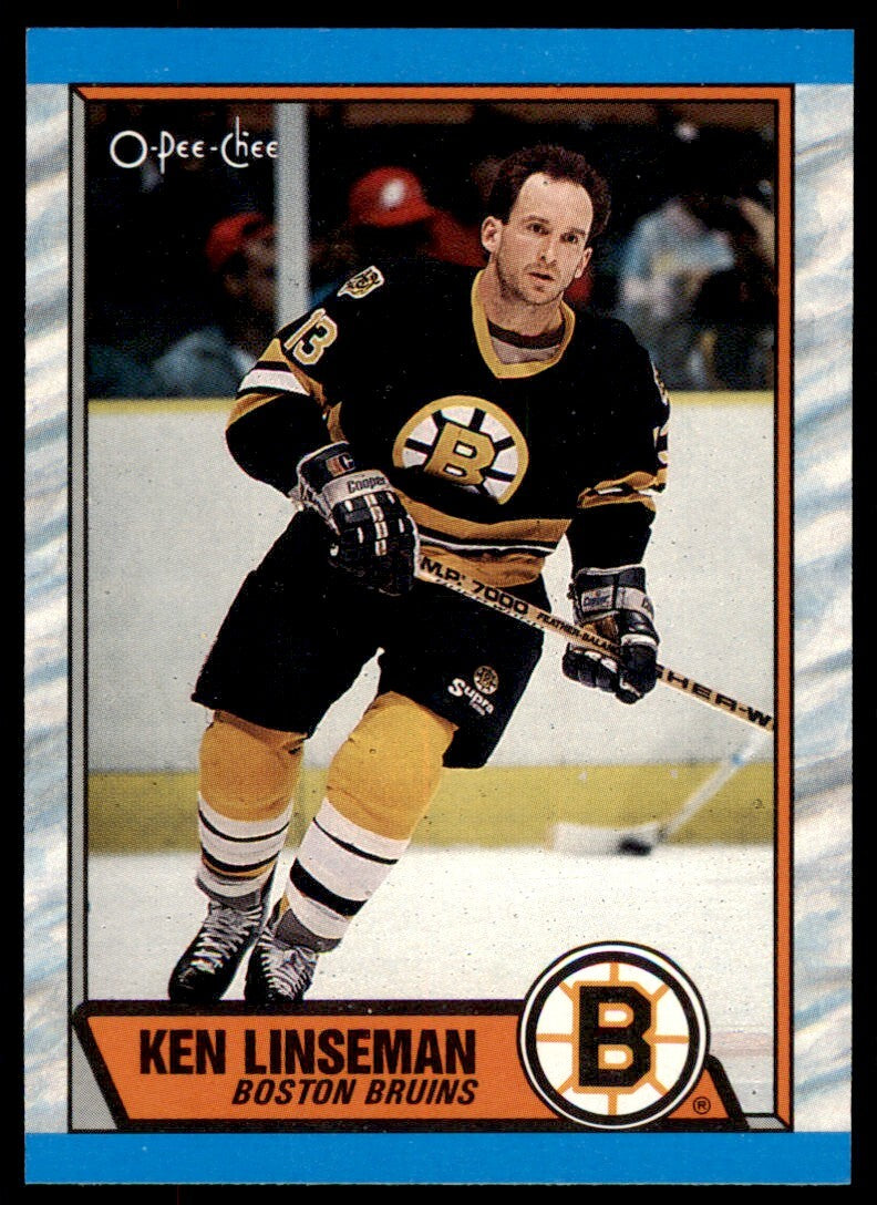 1989-90 O-Pee-Chee Ken Linseman . Boston Bruins #62