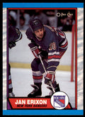 1989-90 O-Pee-Chee Jan Erixon . New York Rangers #96