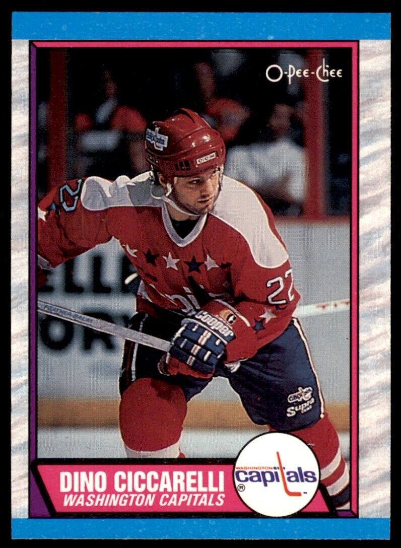 1989-90 O-Pee-Chee Dino Ciccarelli . Washington Capitals #41