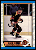 1989-90 O-Pee-Chee Rich Sutter . Vancouver Canucks #282