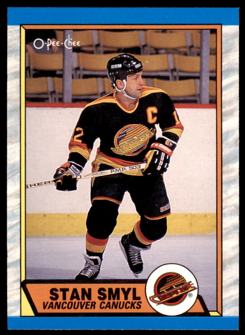 1989-90 O-Pee-Chee Stan Smyl . Vancouver Canucks #283