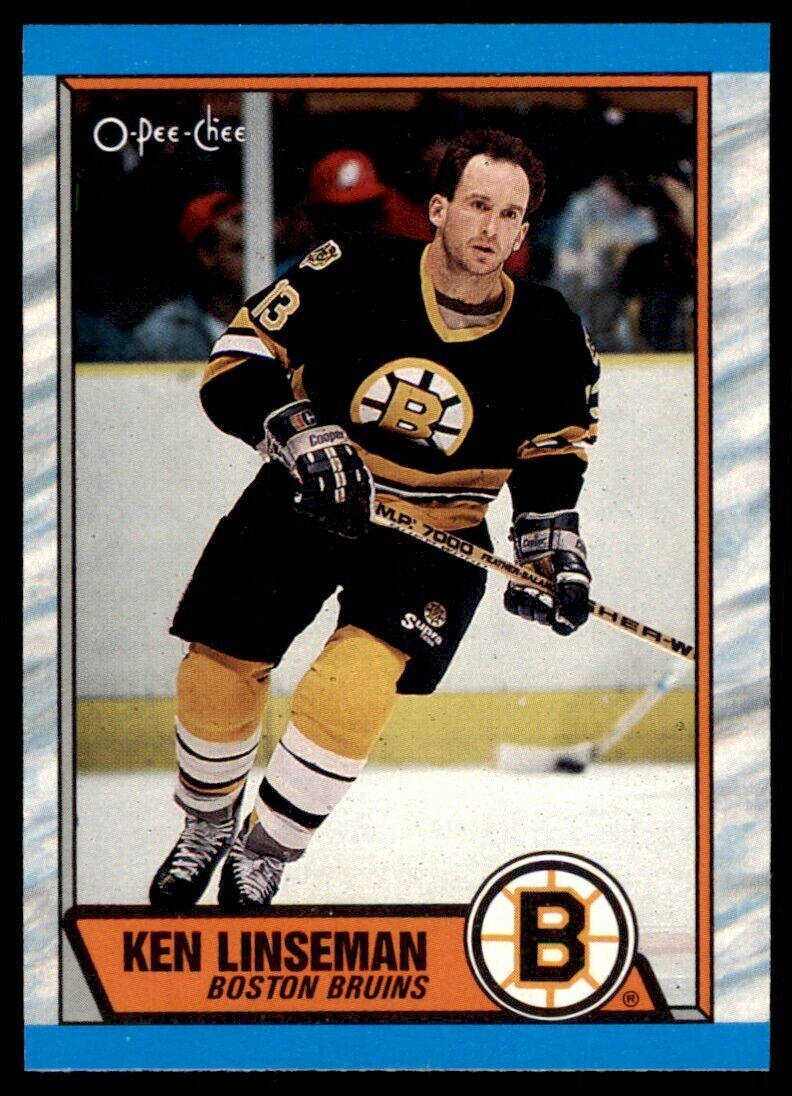 1989-90 O-Pee-Chee Ken Linseman . Boston Bruins #62
