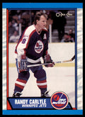 1989-90 O-Pee-Chee Randy Carlyle . Winnipeg Jets #291