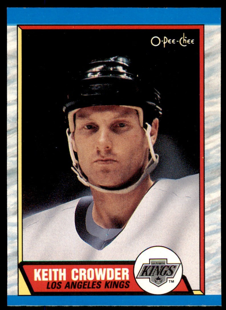 1989-90 O-Pee-Chee Keith Crowder . Los Angeles Kings #199