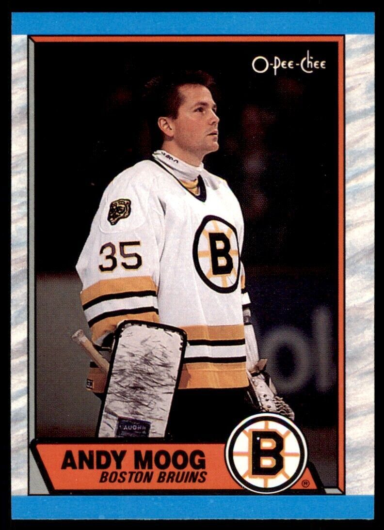 1989-90 O-Pee-Chee Andy Moog . Boston Bruins #160