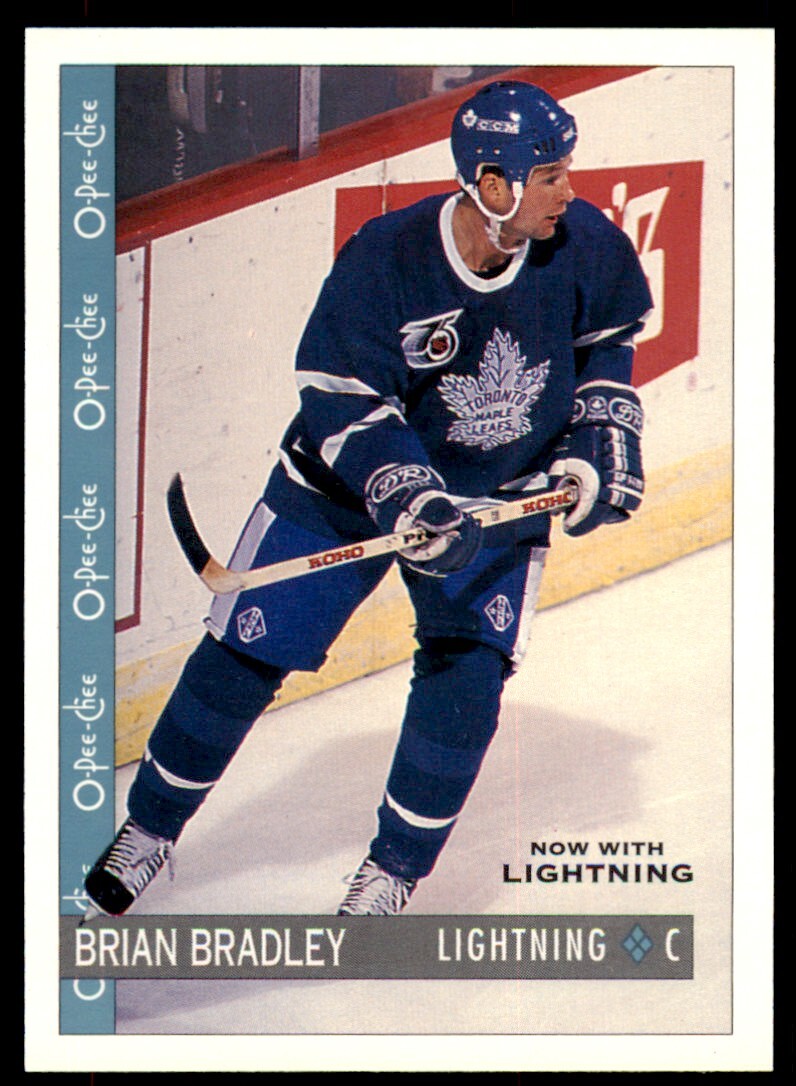 1992-93 O-Pee-Chee Brian Bradley . Tampa Bay Lightning #27