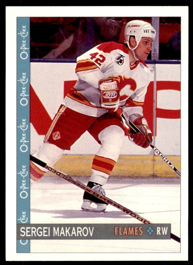 1992-93 O-Pee-Chee Sergei Makarov . Calgary Flames #90