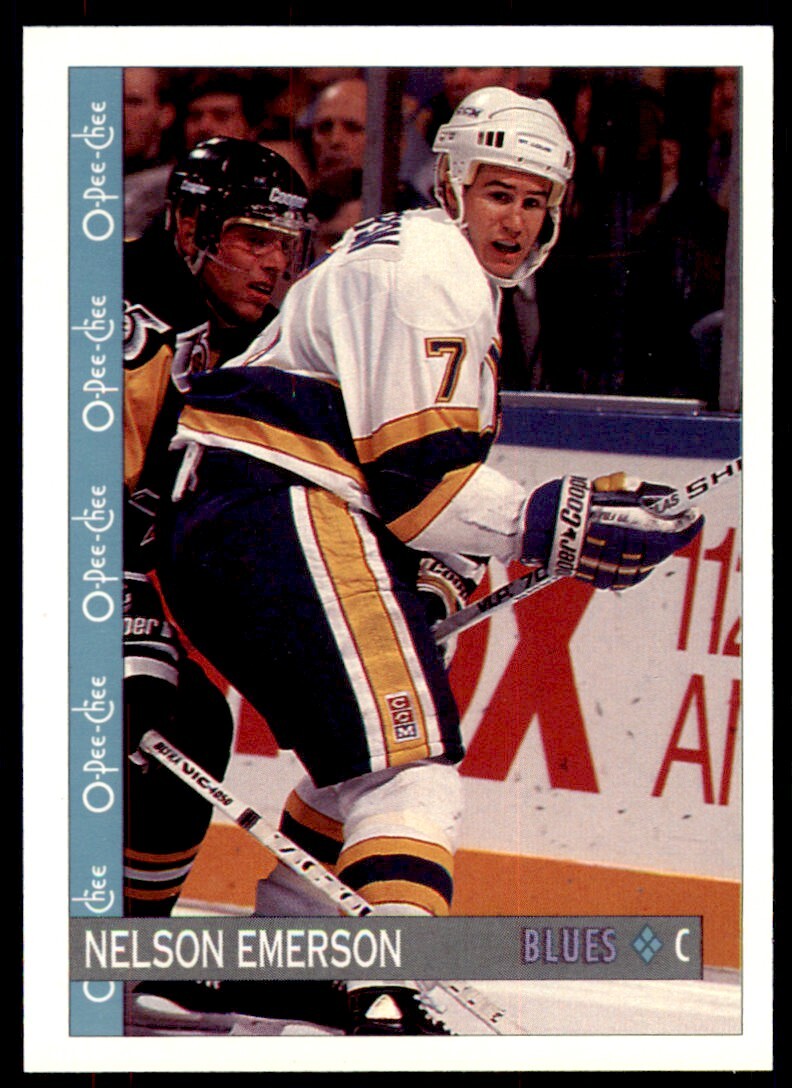 1992-93 O-Pee-Chee Nelson Emerson . St. Louis Blues #181