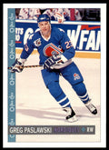 1992-93 O-Pee-Chee Greg Paslawski . Quebec Nordiques #193