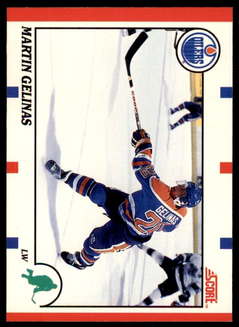 1990-91 Score Canadian Martin Gelinas Rookie . Edmonton Oilers #301