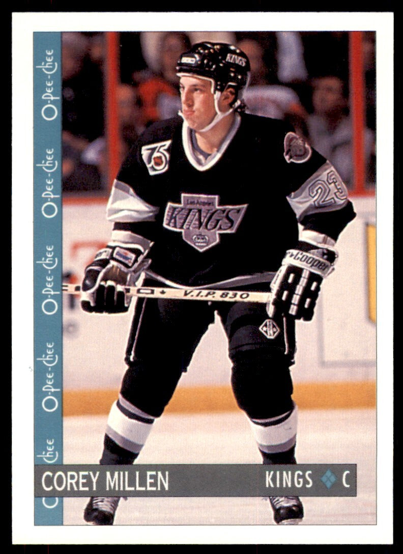 1992-93 O-Pee-Chee Corey Millen . Los Angeles Kings #334