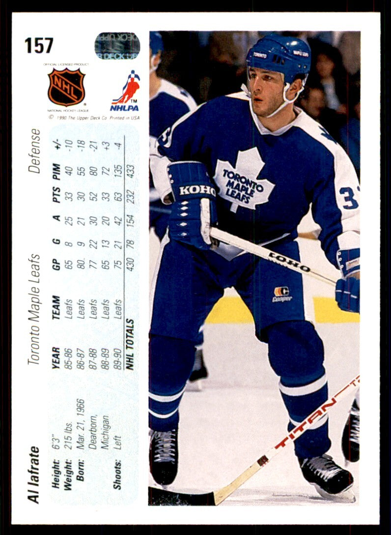 1990-91 Upper Deck Al Iafrate . Toronto Maple Leafs #157