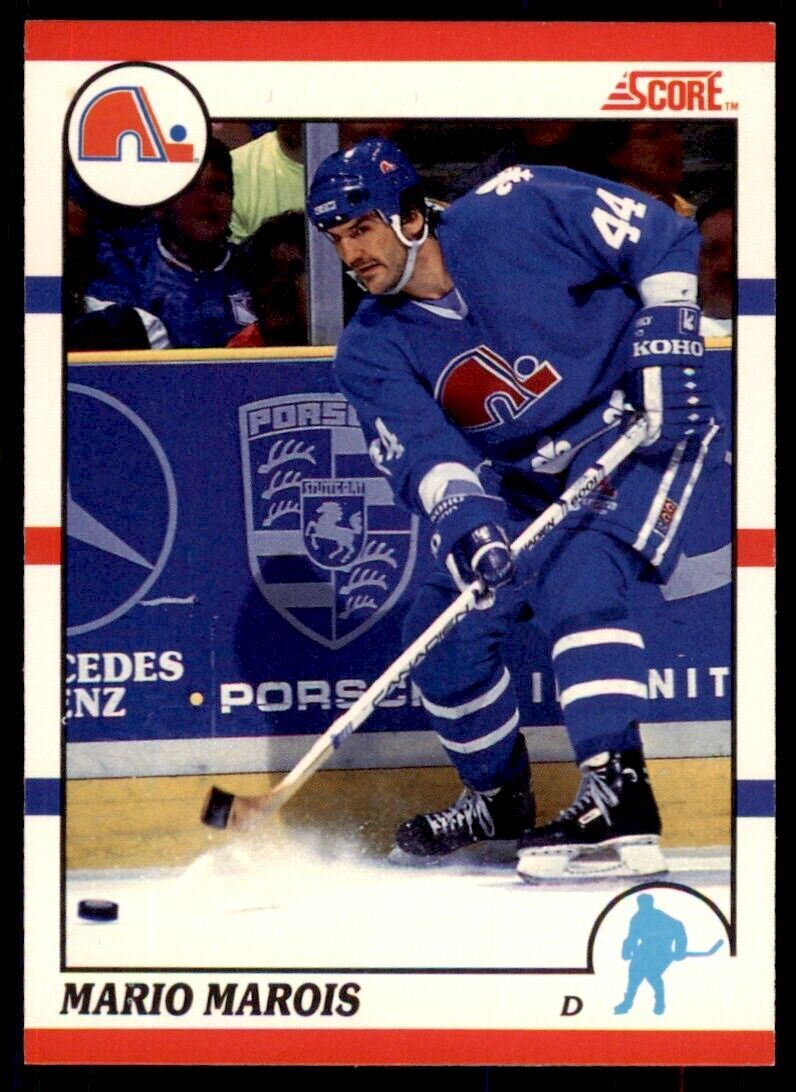 1990-91 Score Canadian Mario Marois . Quebec Nordiques #229