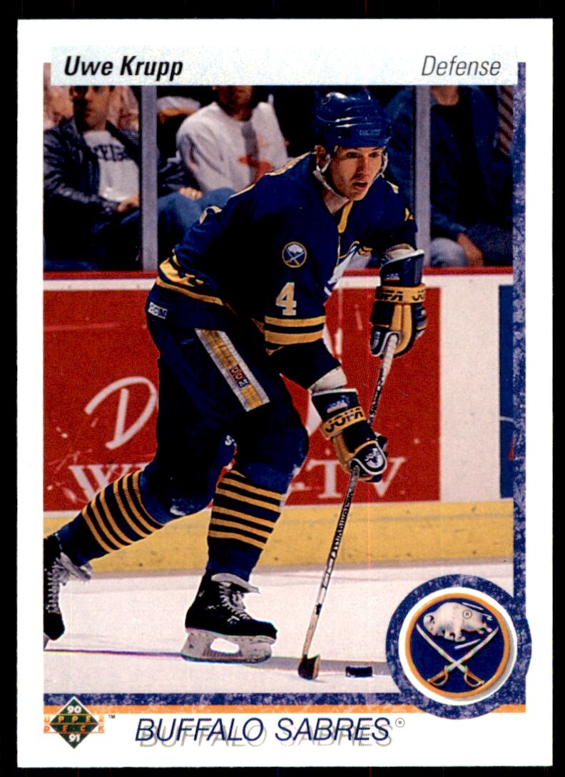 1990-91 Upper Deck Uwe Krupp . Buffalo Sabres #187