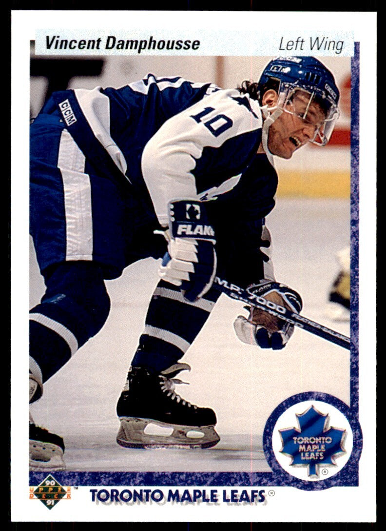 1990-91 Upper Deck Vincent Damphousse . Toronto Maple Leafs #224