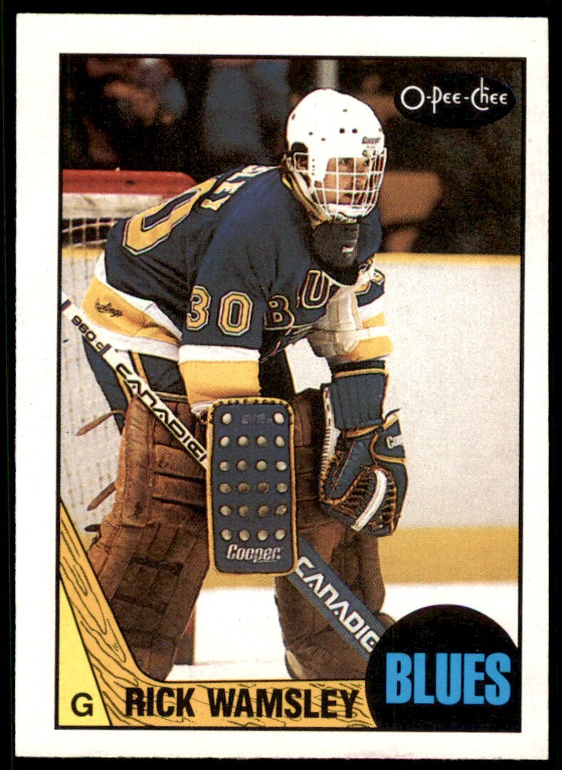 1987-88 O-PEE-CHEE RICK WAMSLEY . ST. LOUIS BLUES #65