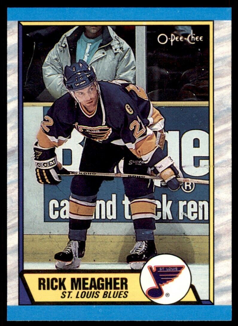 1989-90 O-PEE-CHEE RICK MEAGHER . ST. LOUIS BLUES #116
