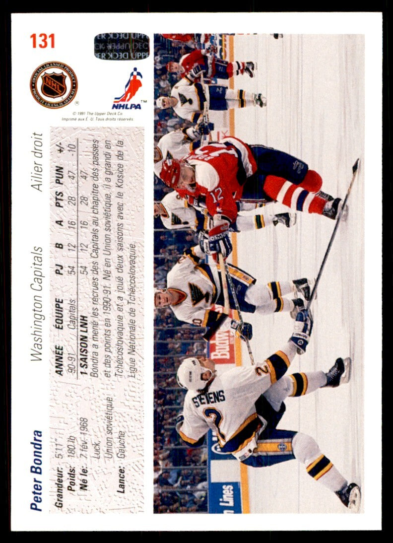 1991-92 Upper Deck French Peter Bondra . Washington Capitals #131