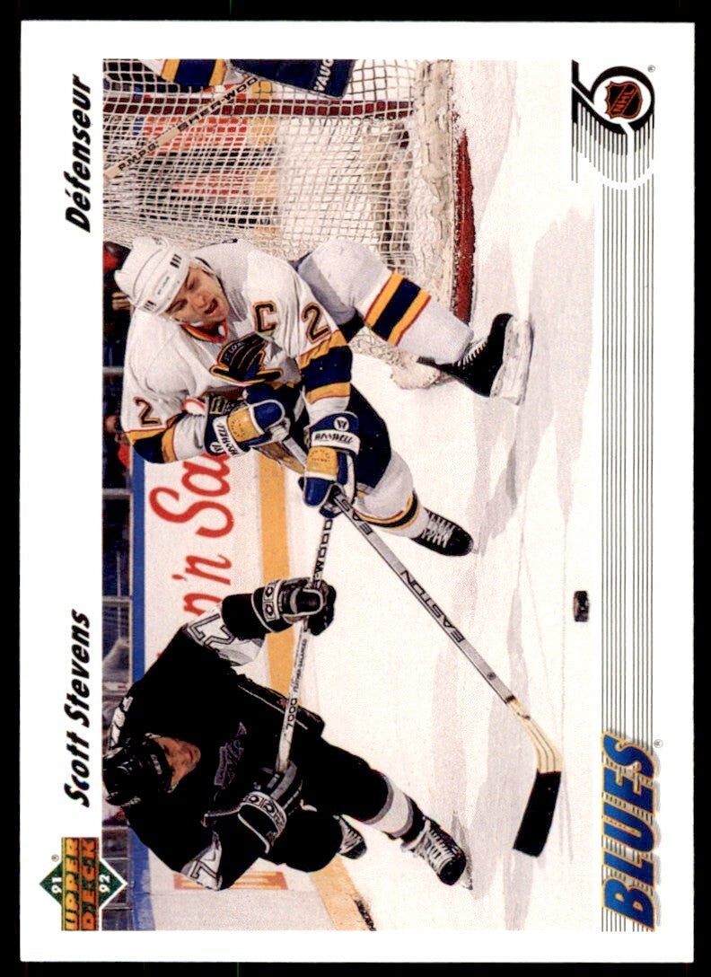 1991-92 Upper Deck French Scott Stevens . St. Louis Blues #132