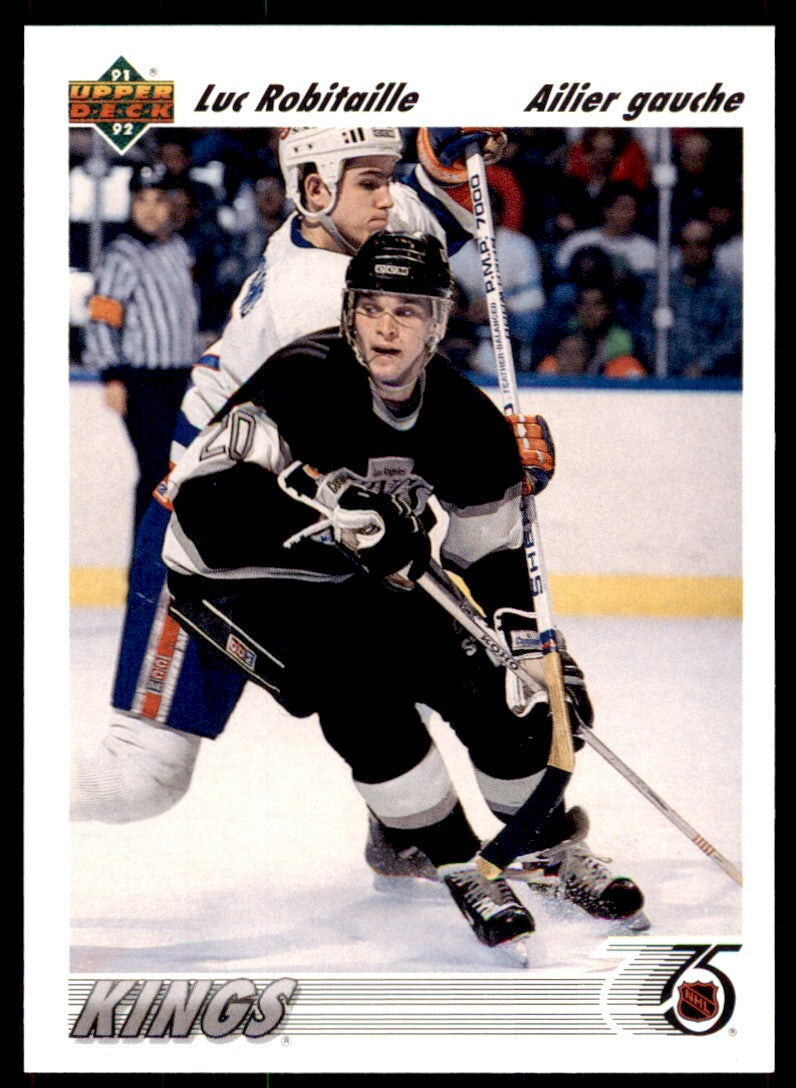 1991-92 Upper Deck French Luc Robitaille . Los Angeles Kings #145