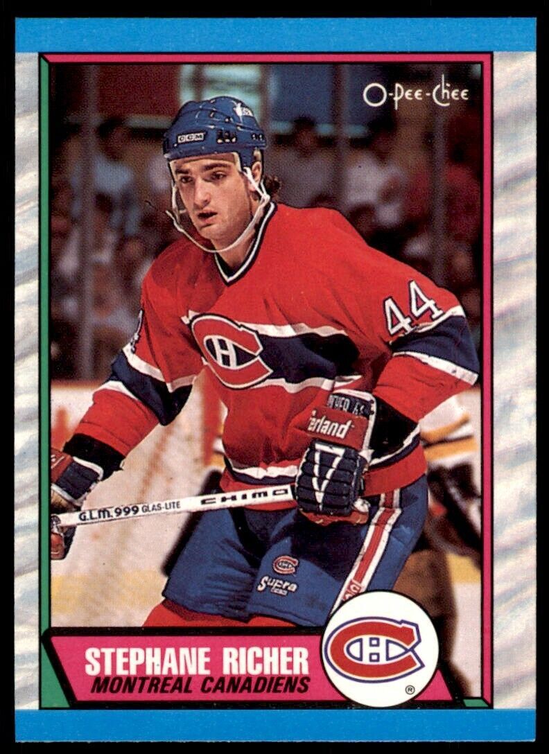 1989-90 O-PEE-CHEE STEPHANE RICHER . MONTREAL CANADIENS #153
