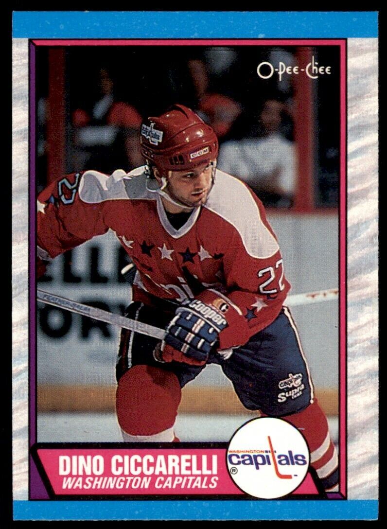 1989-90 O-Pee-Chee Dino Ciccarelli . Washington Capitals #41