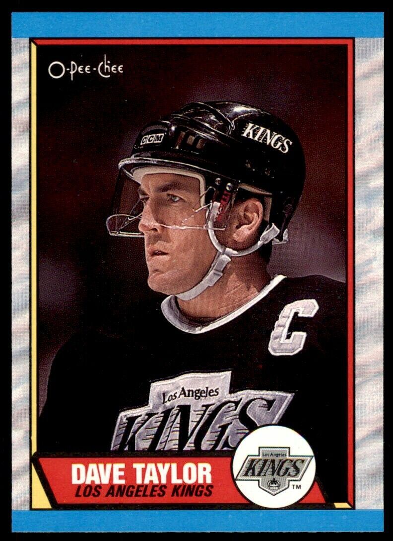 1989-90 O-PEE-CHEE DAVE TAYLOR . LOS ANGELES KINGS #58